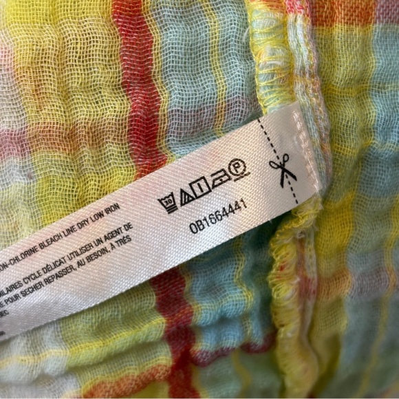 Anthropologie womens yellow green casual Plaid Ruffle Mini‎ tank Dress size XS - Picture 5 of 9